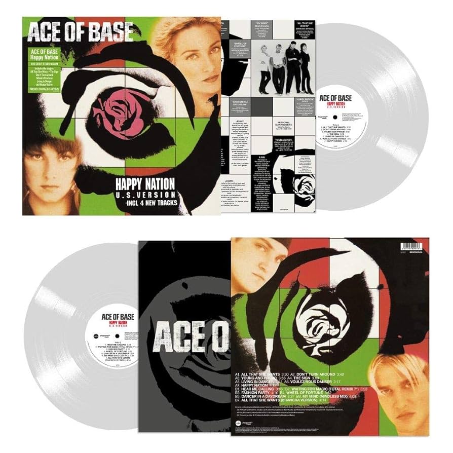 Ace Of Base - Happy Nation (U.S. Version) Clear Coloured Vinyl LP