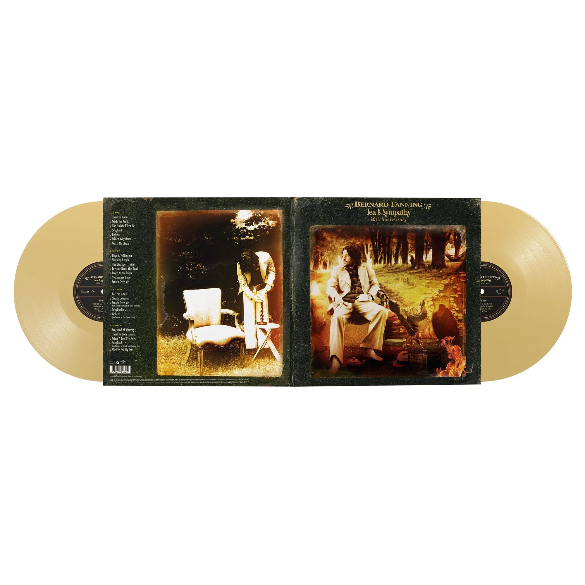 Bernard Fanning - Tea & Sympathy 20th Anniversary Edition Transparent Brew-Toned Coloured Vinyl 2LP