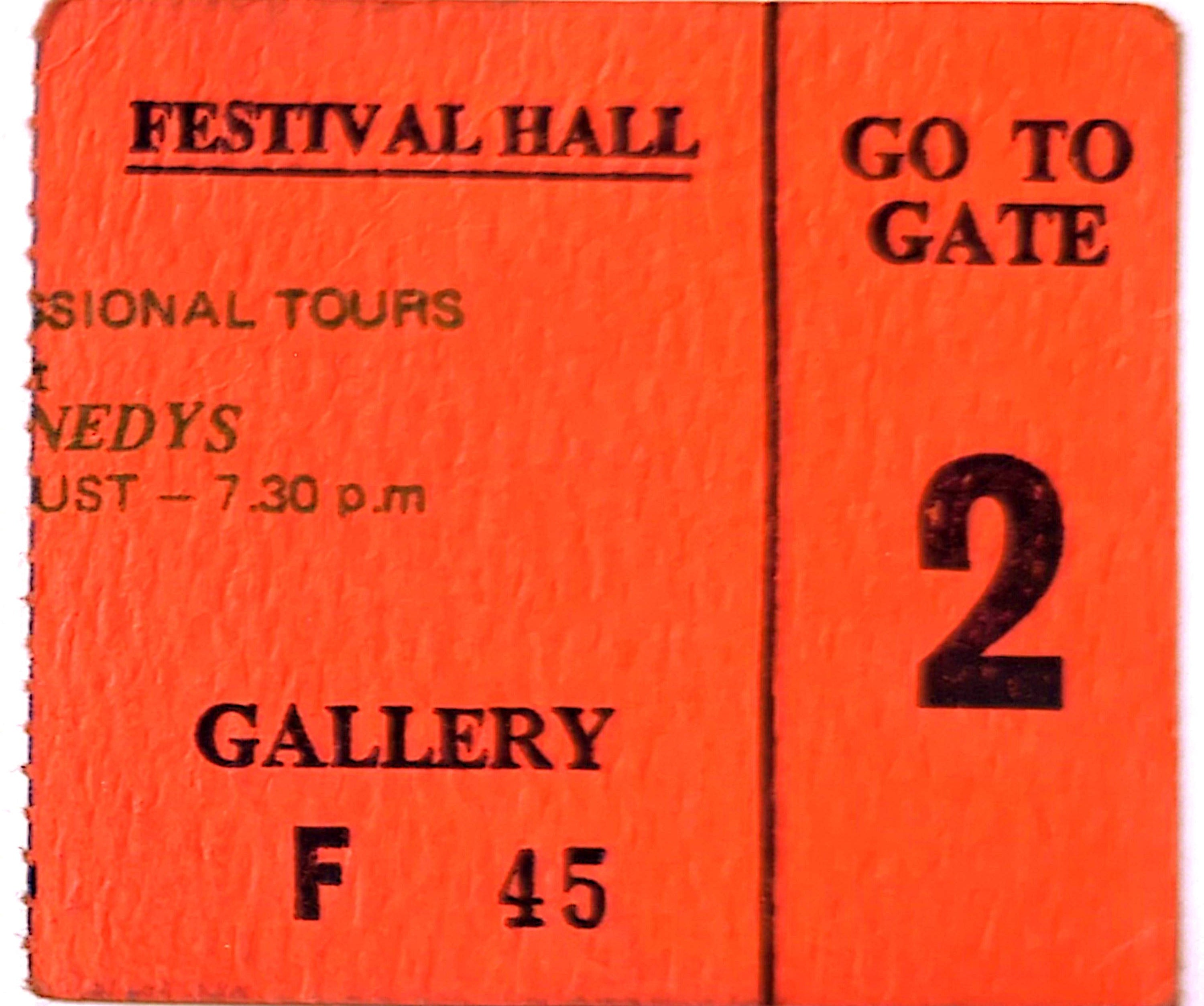 Dead Kennedys - 1984 Original Vintage Concert Ticket Seat 45