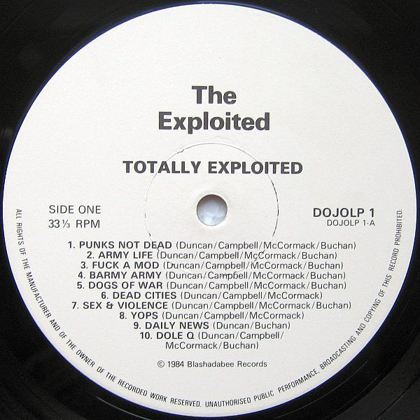 Exploited - Totally Exploited Vinyl LP (Used)