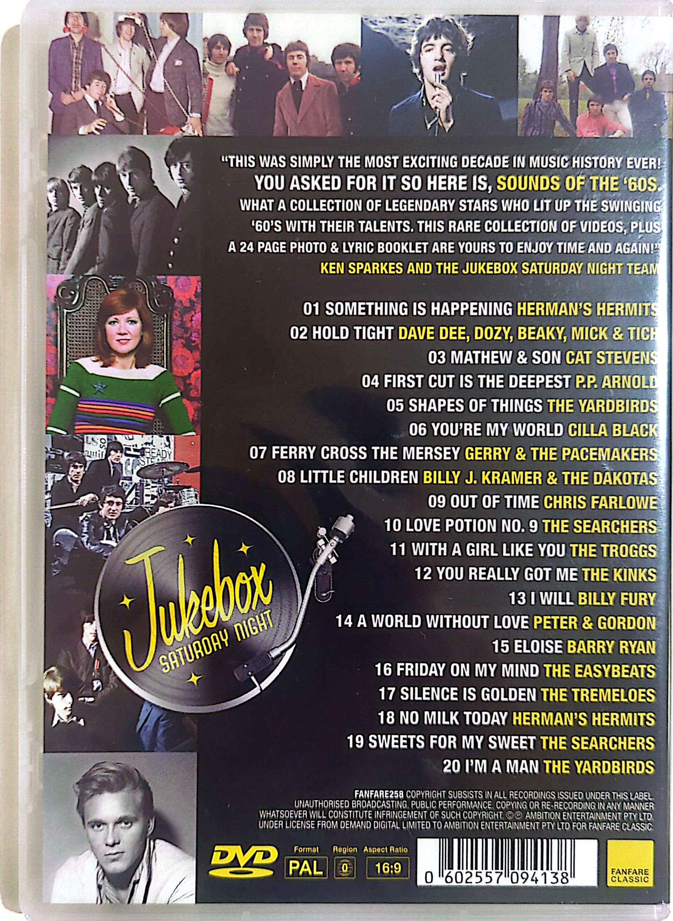 Various Artists -Jukebox Saturday Night Sounds Of The 60s DVD