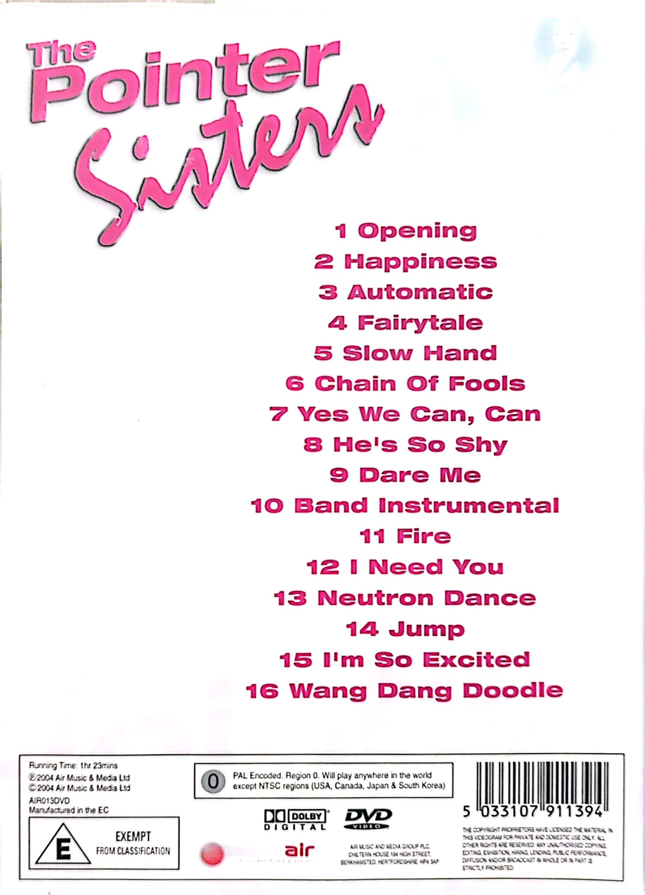 Pointer Sisters - Live in Concert DVD