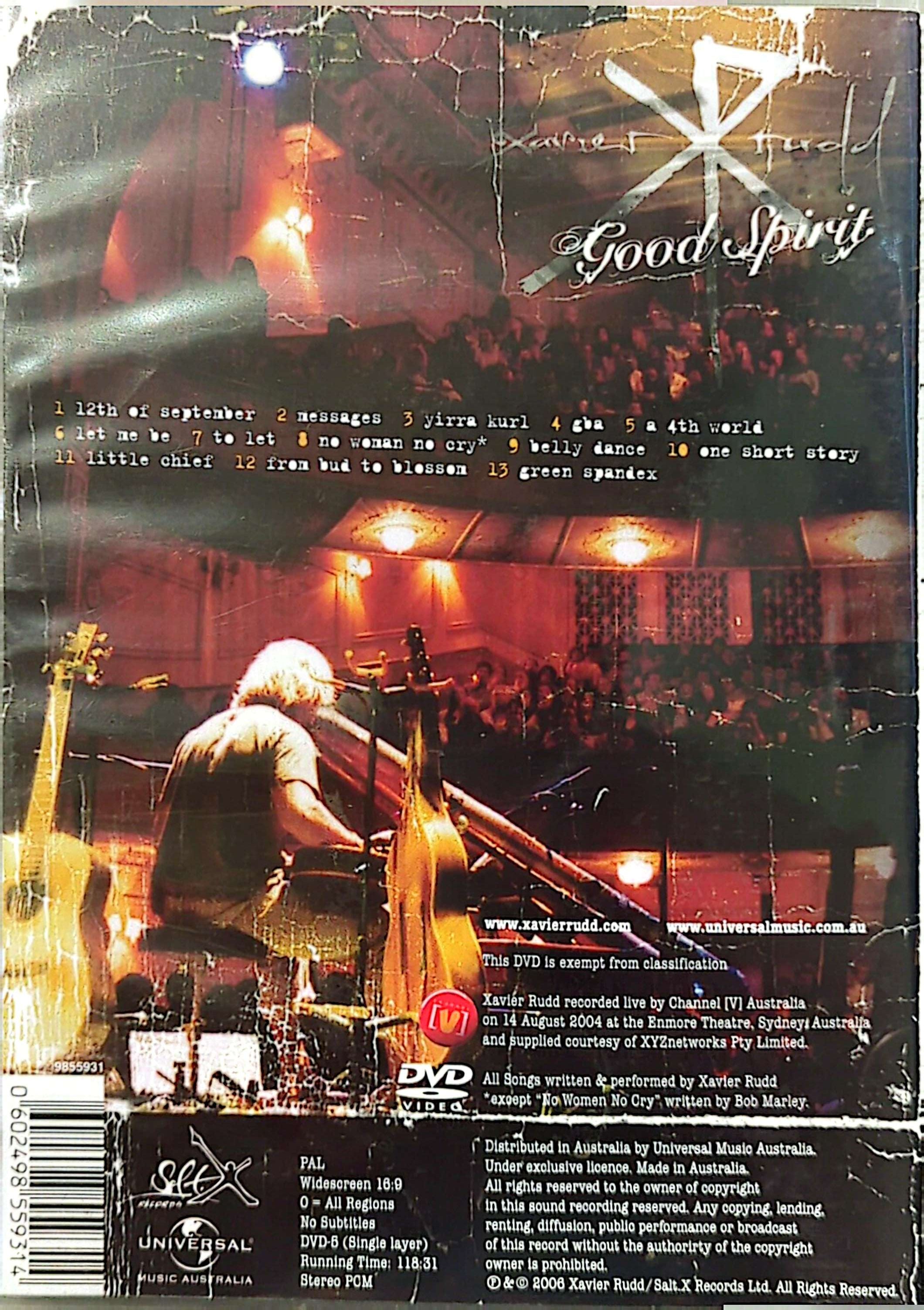 Xavier Rudd - Good Spirit Live at The Enmore DVD