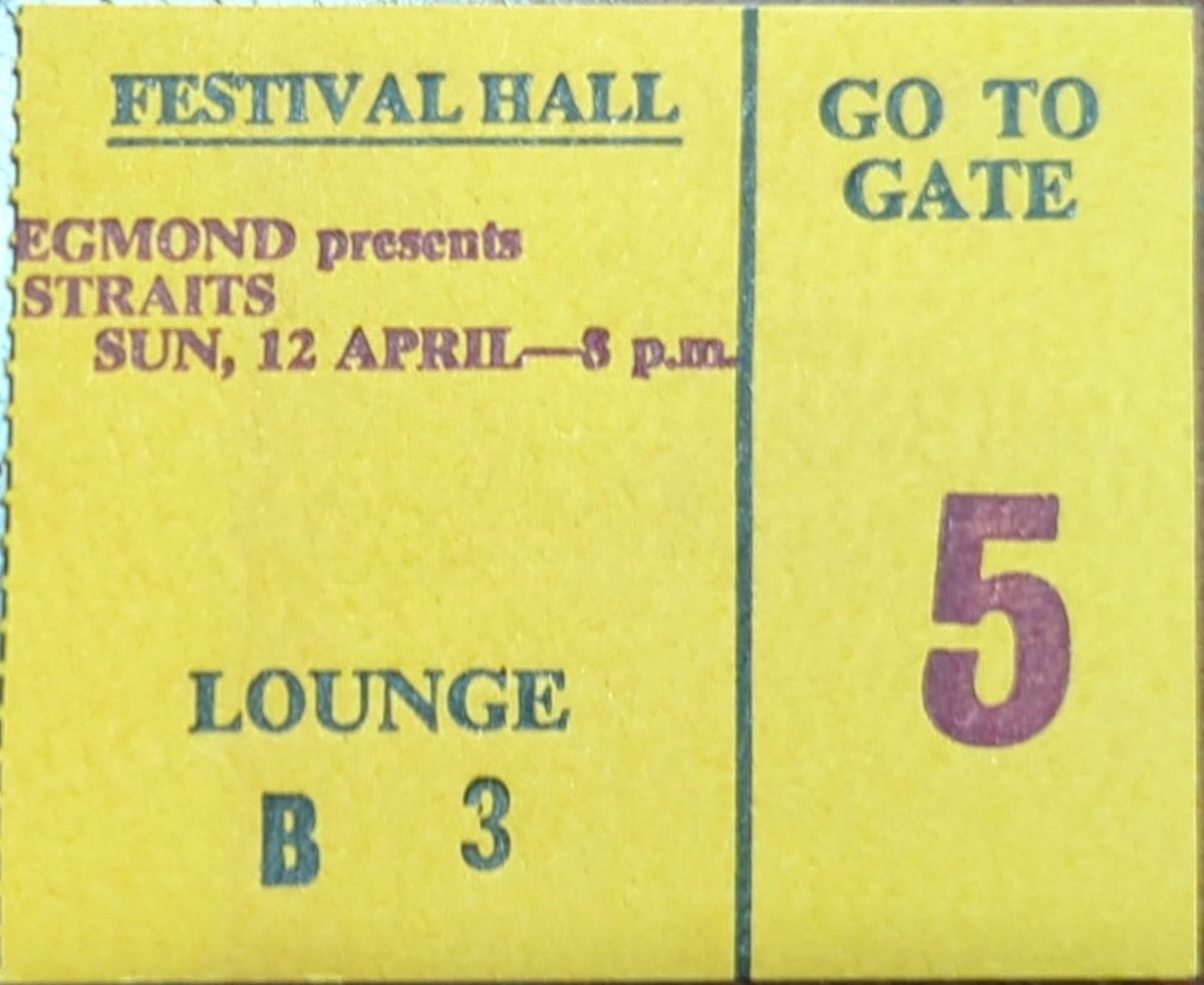 Dire Straits - 1981 Original Vintage Concert Ticket Seat #B3
