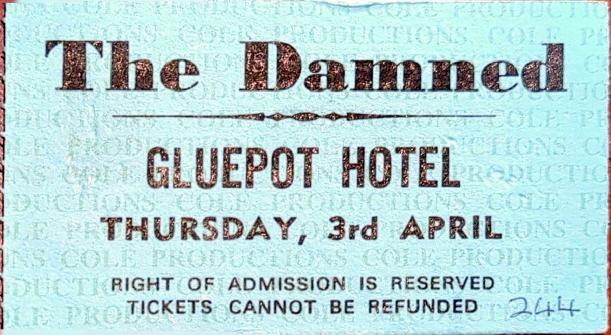Damned - 1986 Original Vintage Concert Ticket Seat #244