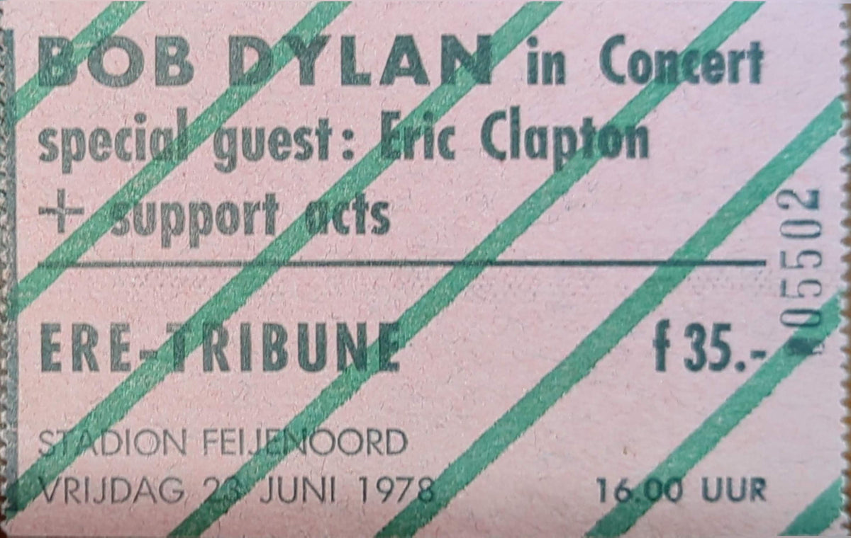 Bob Dylan - 1978 Original Vintage Concert Ticket Seat #F35
