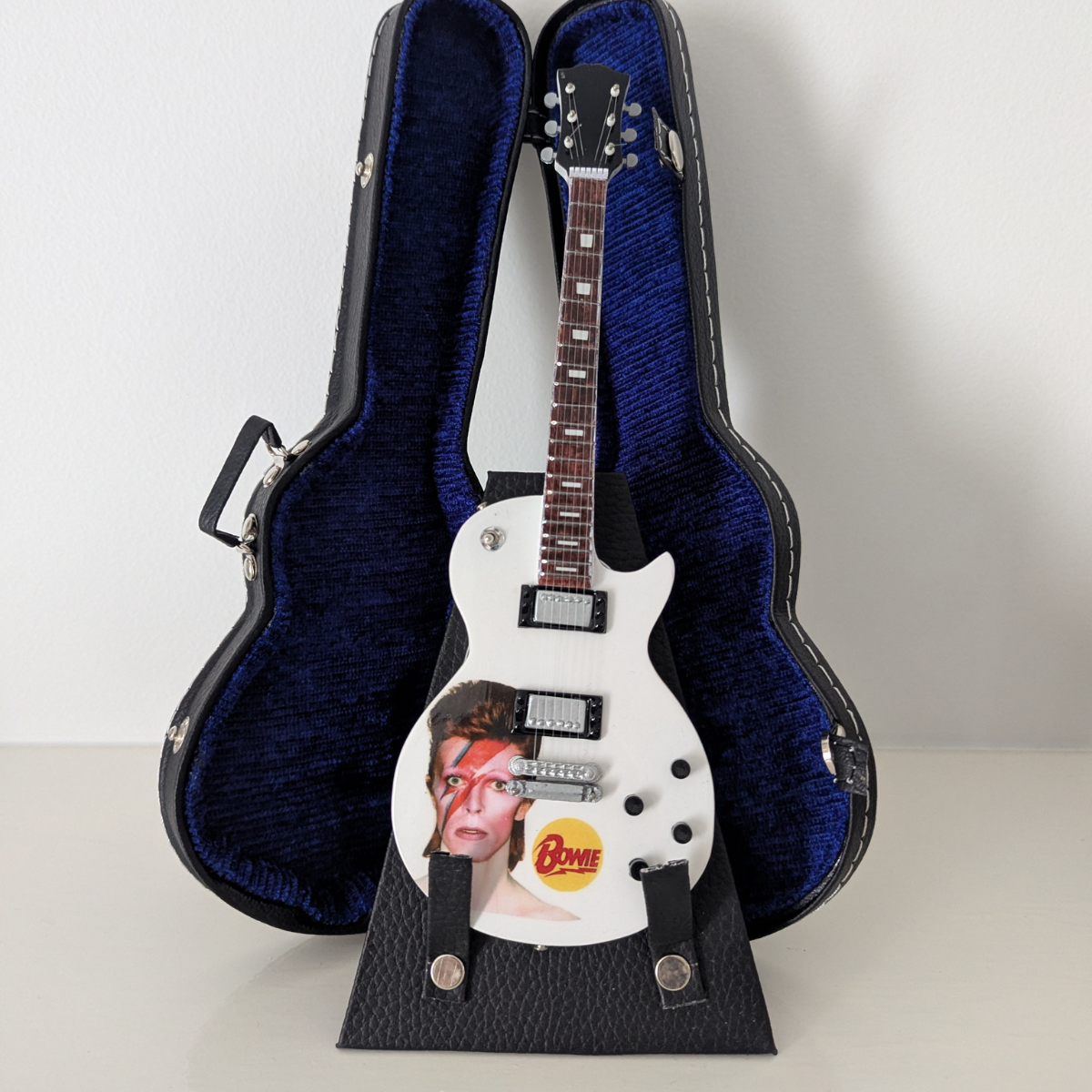 David Bowie - Miniature Guitar with Stand & Case
