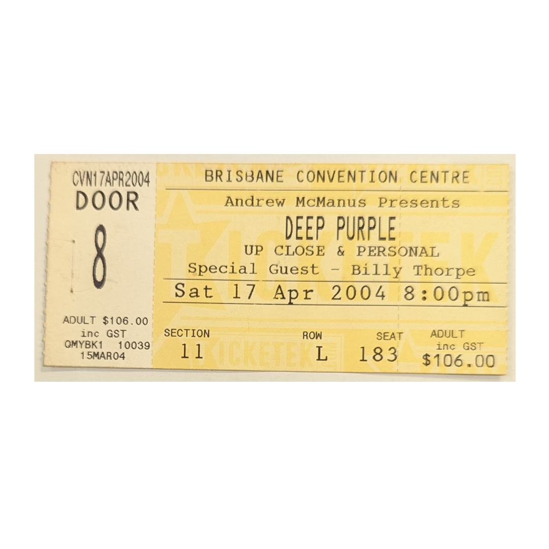 Deep Purple - Bananas Tour 2004 Original Vintage Concert Ticket