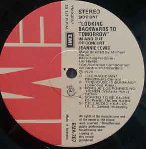 Jeannie Lewis - Looking Backwards To Tomorrow (In And Out Of Concert) Vinyl LP (Used)