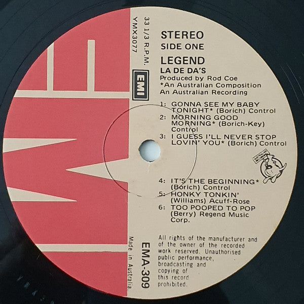 La De Da's - Legend Vinyl LP (Used)