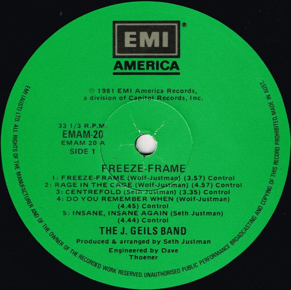 J. Geils Band - Freeze-Frame Vinyl LP (Used)