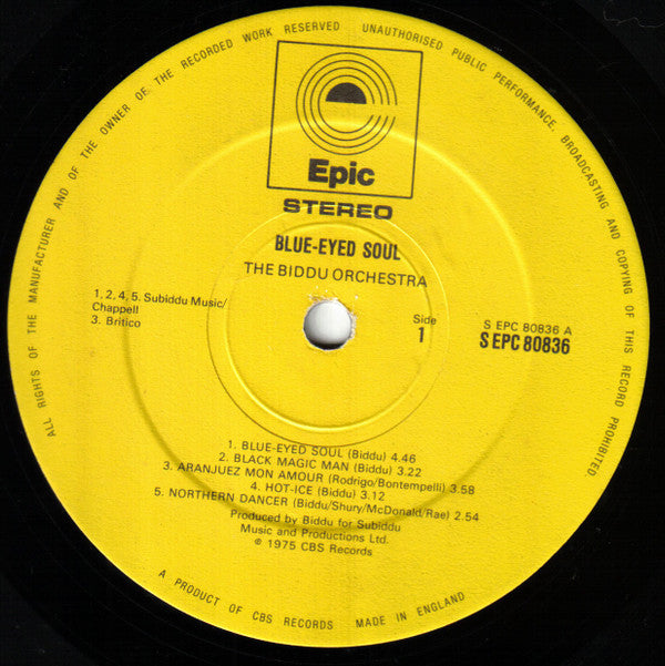 Biddu Orchestra - Blue-Eyed Soul Vinyl LP (Used)