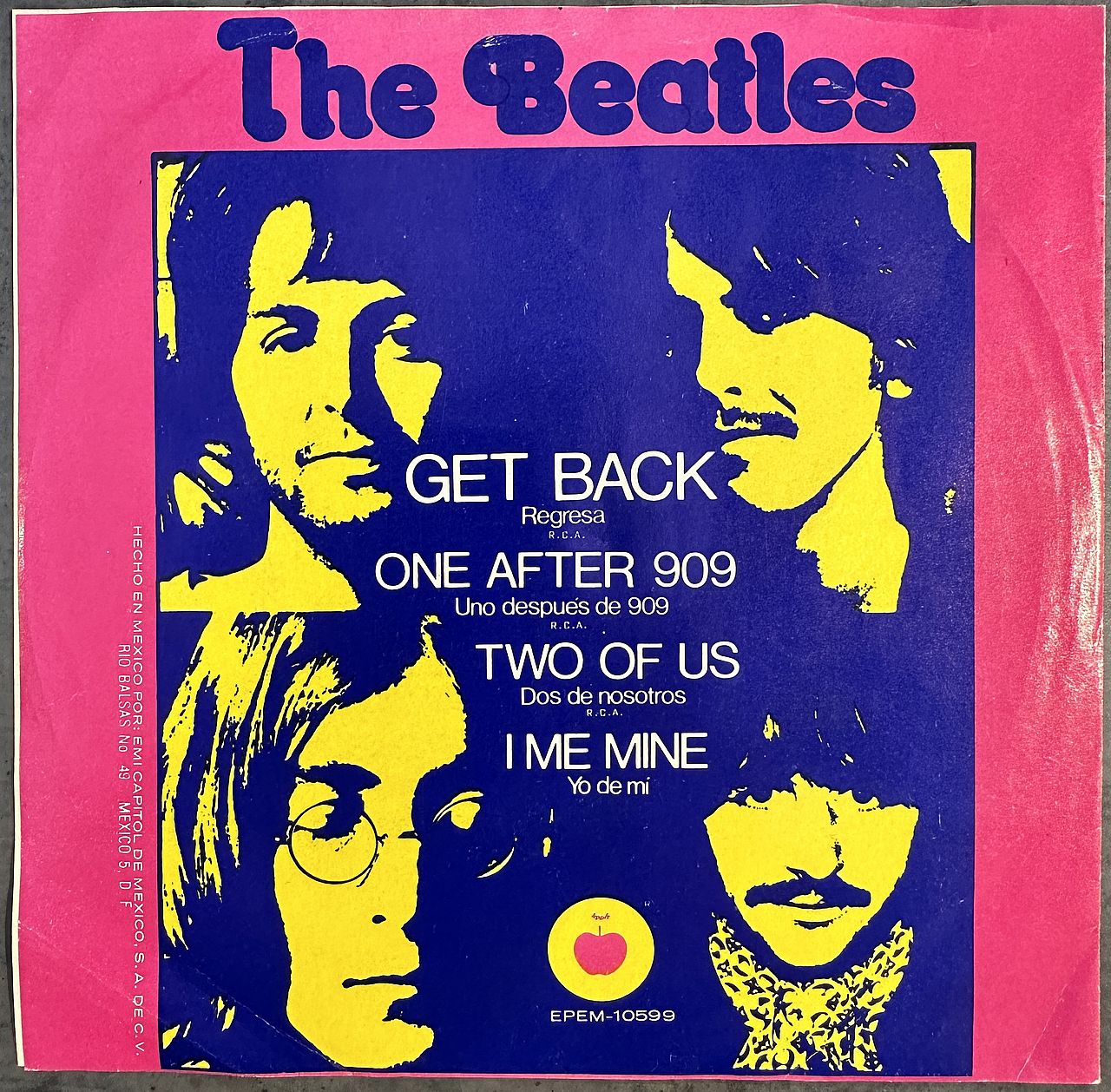 Beatles – Get Back = Regresa 7" EP Vinyl (Used)