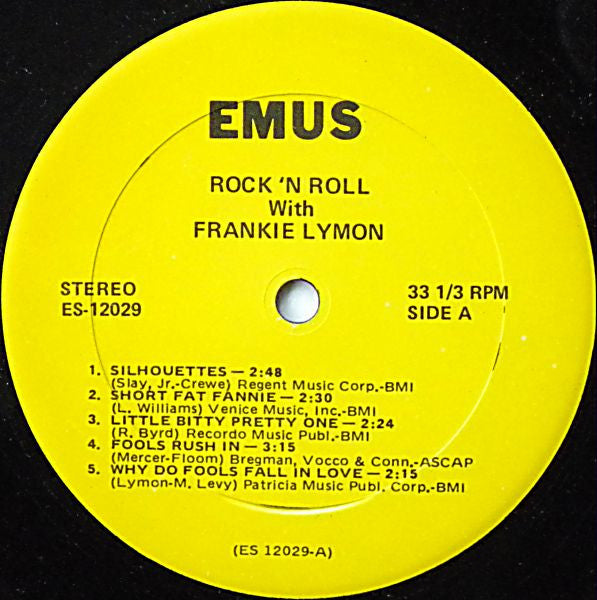 Frankie Lymon - Rock 'N Roll Vinyl LP (Used)