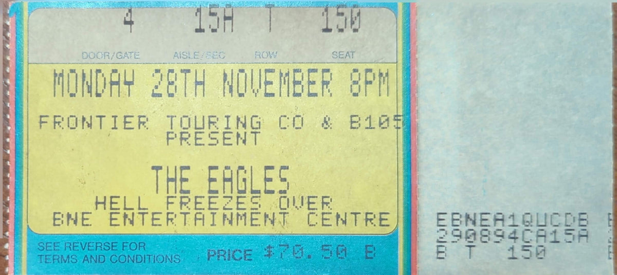 Eagles - 1995 Original Vintage Concert Ticket Seat #15A