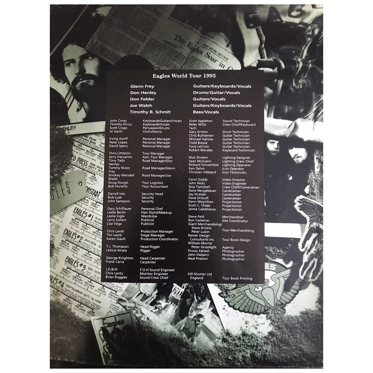 Eagles - Hell Freezes Over 1995 Original Concert Tour Program With Concert Ticket
