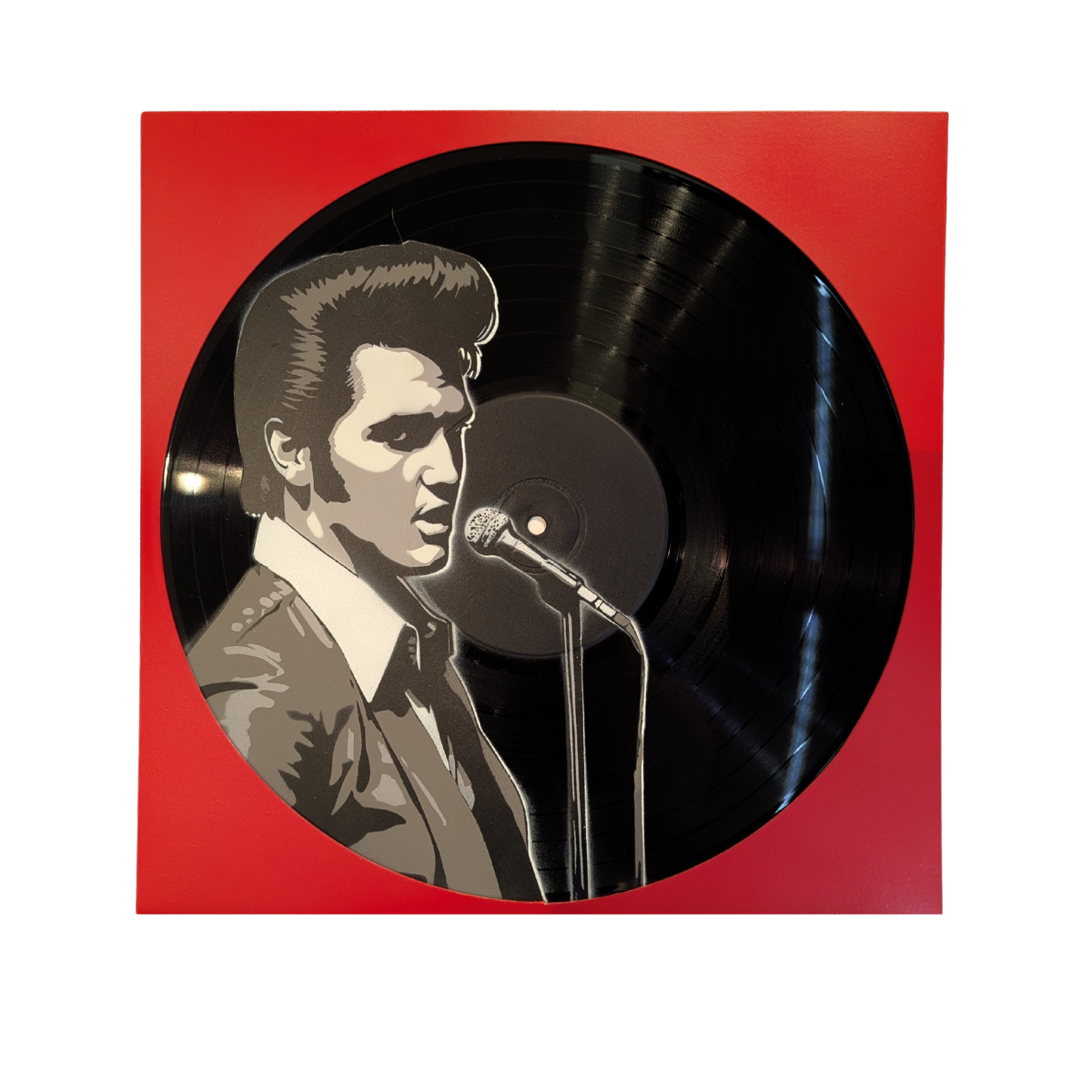 Vinyl Art - Elvis Presley Spray-Painted Vinyl (Design 2)