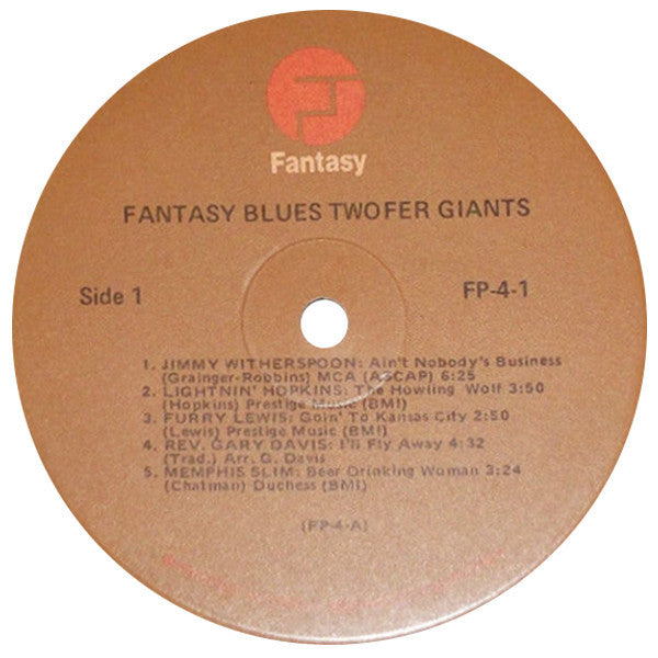 Various Artists - Fantasy Blues Twofer Giants Vinyl 2LP (Used)