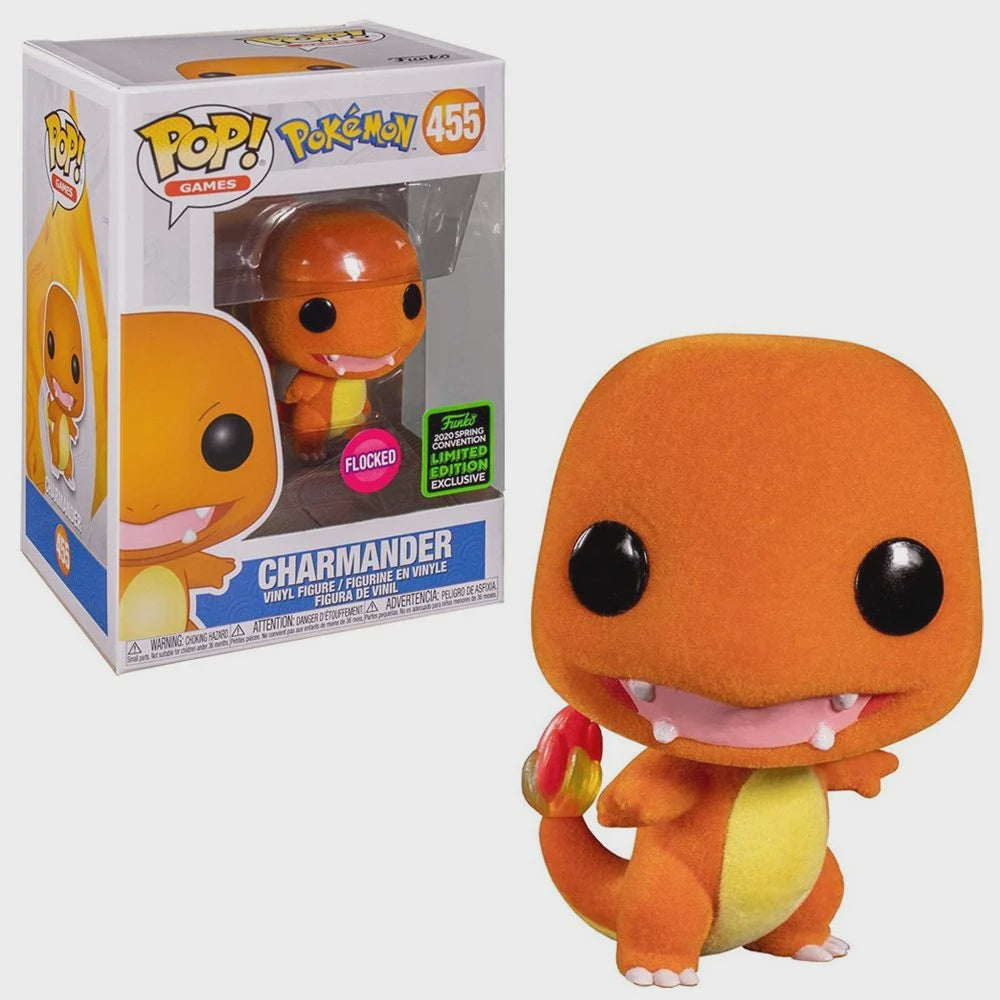 Pokemon - Charmander Flocked 2020 ECCC Collectable Pop! Vinyl #455