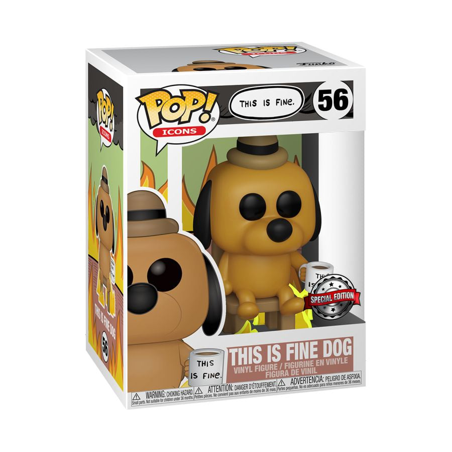 This is Fine - This Is Fine Dog US Exclusive Collectable Pop! Vinyl