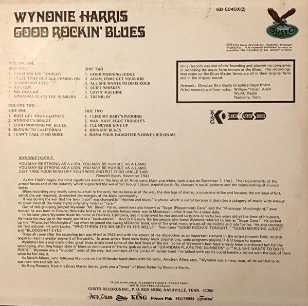 Wynonie Harris - Good Rockin' Blues Vinyl 2LP (Used)