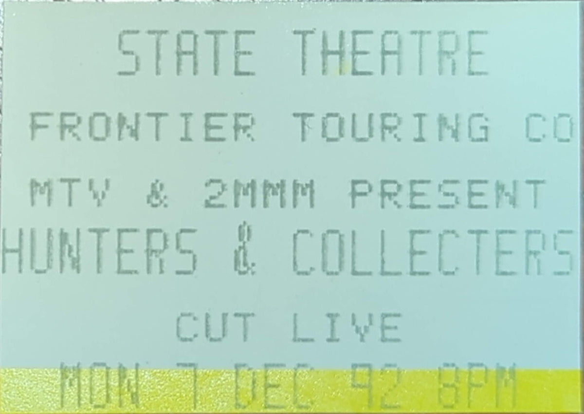 Hunters & Collectors - 1992 Original Vintage Concert Ticket