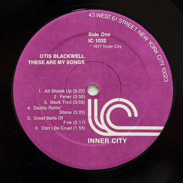 Otis Blackwell - These Are My Songs! Vinyl LP (Used)