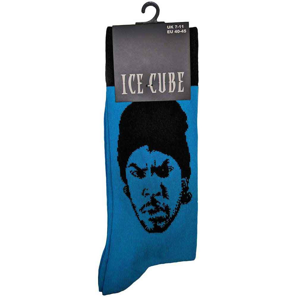 Ice Cube - Face Blue Unisex Socks