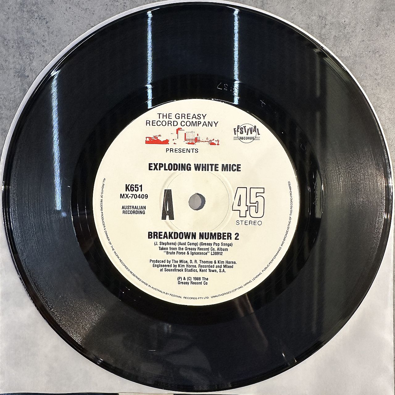 Exploding White Mice – Breakdown Number Two 7" Vinyl Single (Used)