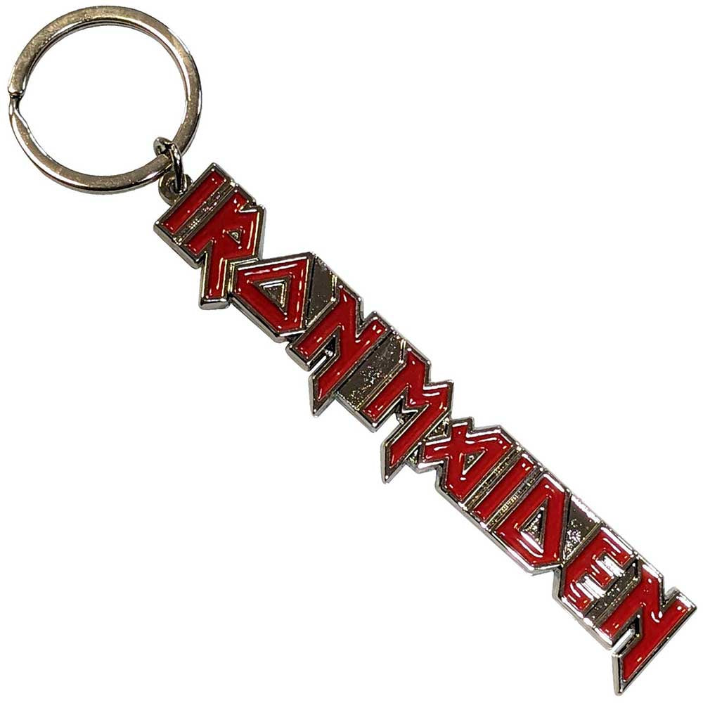 Iron Maiden - Red And Silver Logo Keychain