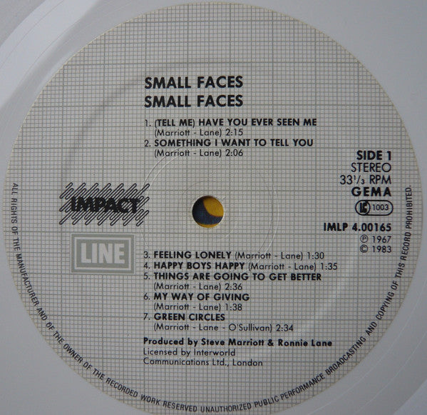 Small Faces - Small Faces Reissue Vinyl LP (Used)