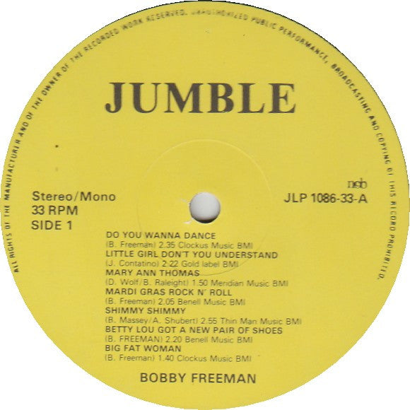 Bobby Freeman - Do You Wanna Dance? Vinyl LP (Used)