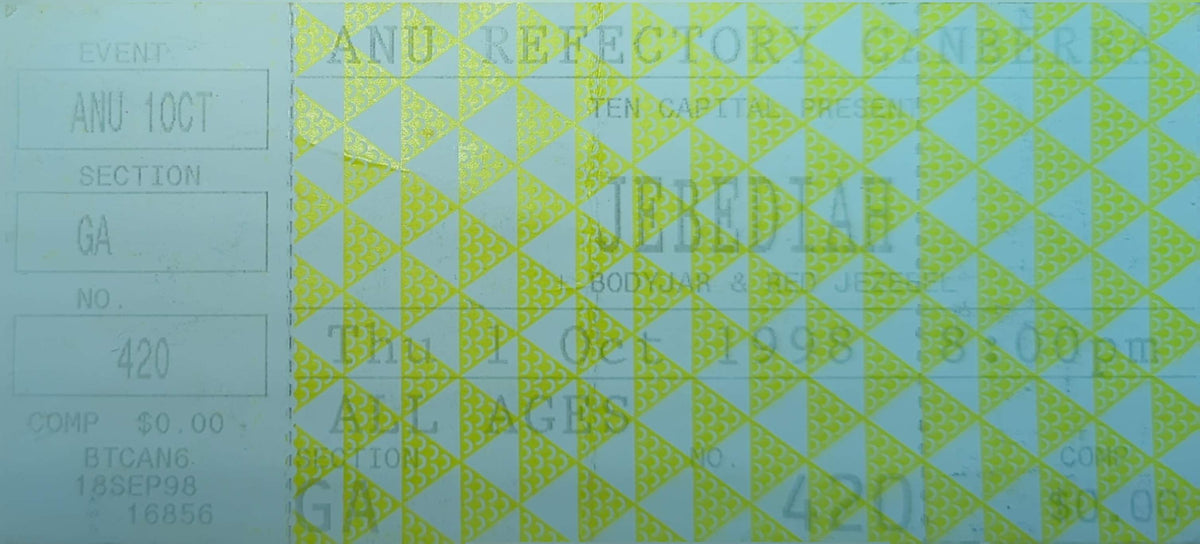 Jebediah - 1998 Original Vintage Concert Ticket Seat #420
