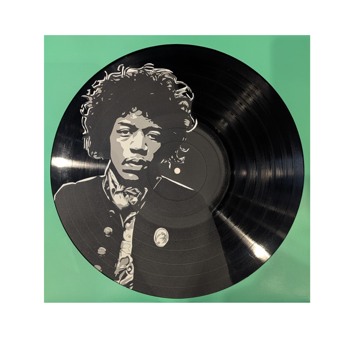 Vinyl Art - Jimi Hendrix Spray-Painted Vinyl