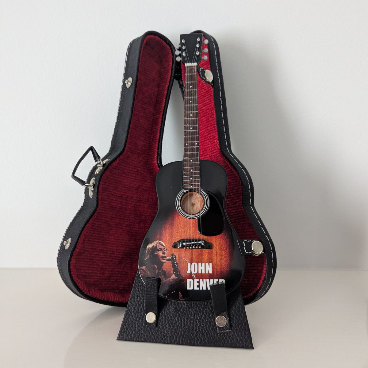 John Denver - Miniature Guitar with Stand & Case