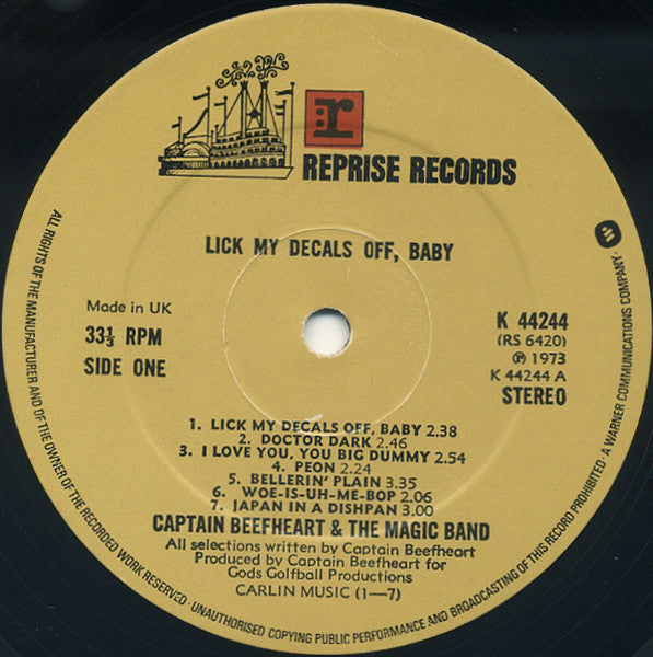 Captain Beefheart & The Magic Band - Lick My Decals Off Baby Vinyl LP (Used)