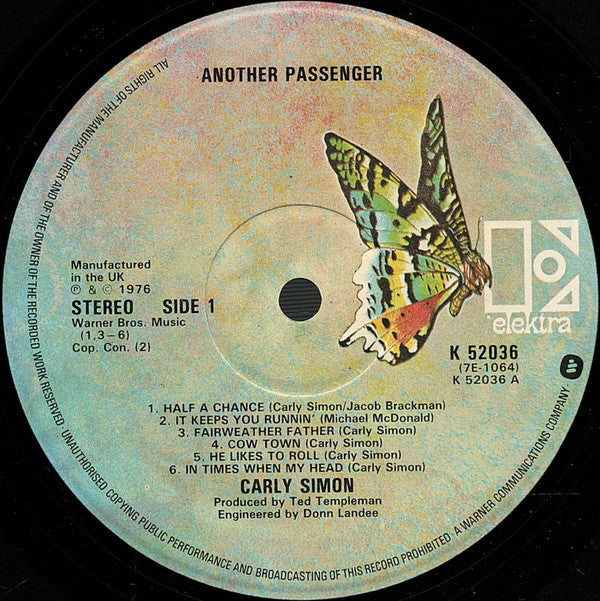 Carly Simon - Another Passenger Vinyl LP (Used)