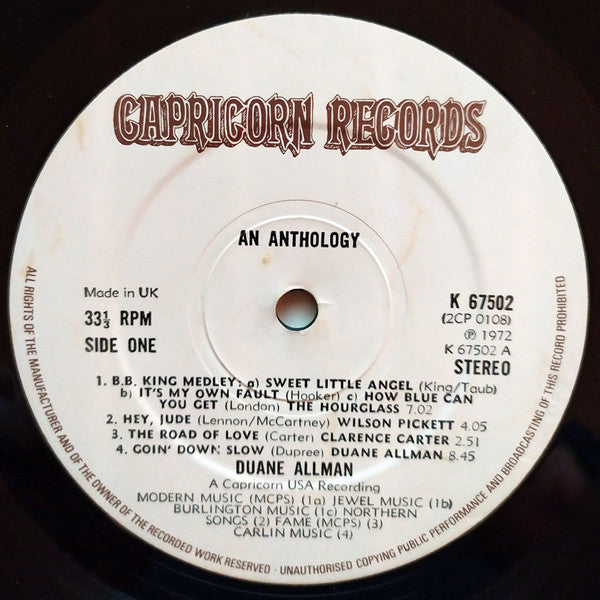 Duane Allman - An Anthology Vinyl 2LP (Used)