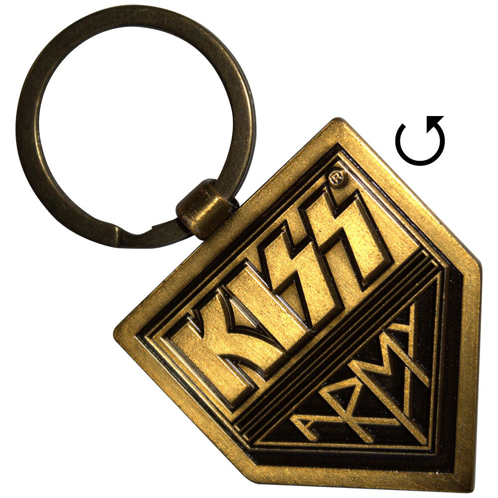 Kiss - Gold Army Keychain