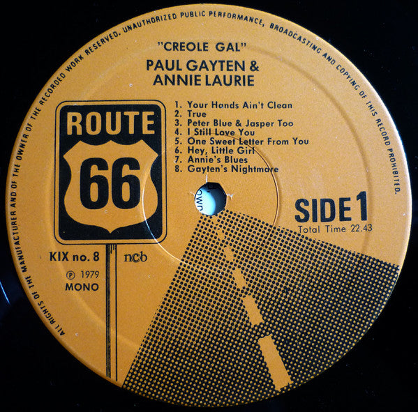 Paul Gayten & Annie Laurie - Creole Gal Vinyl LP (Used)