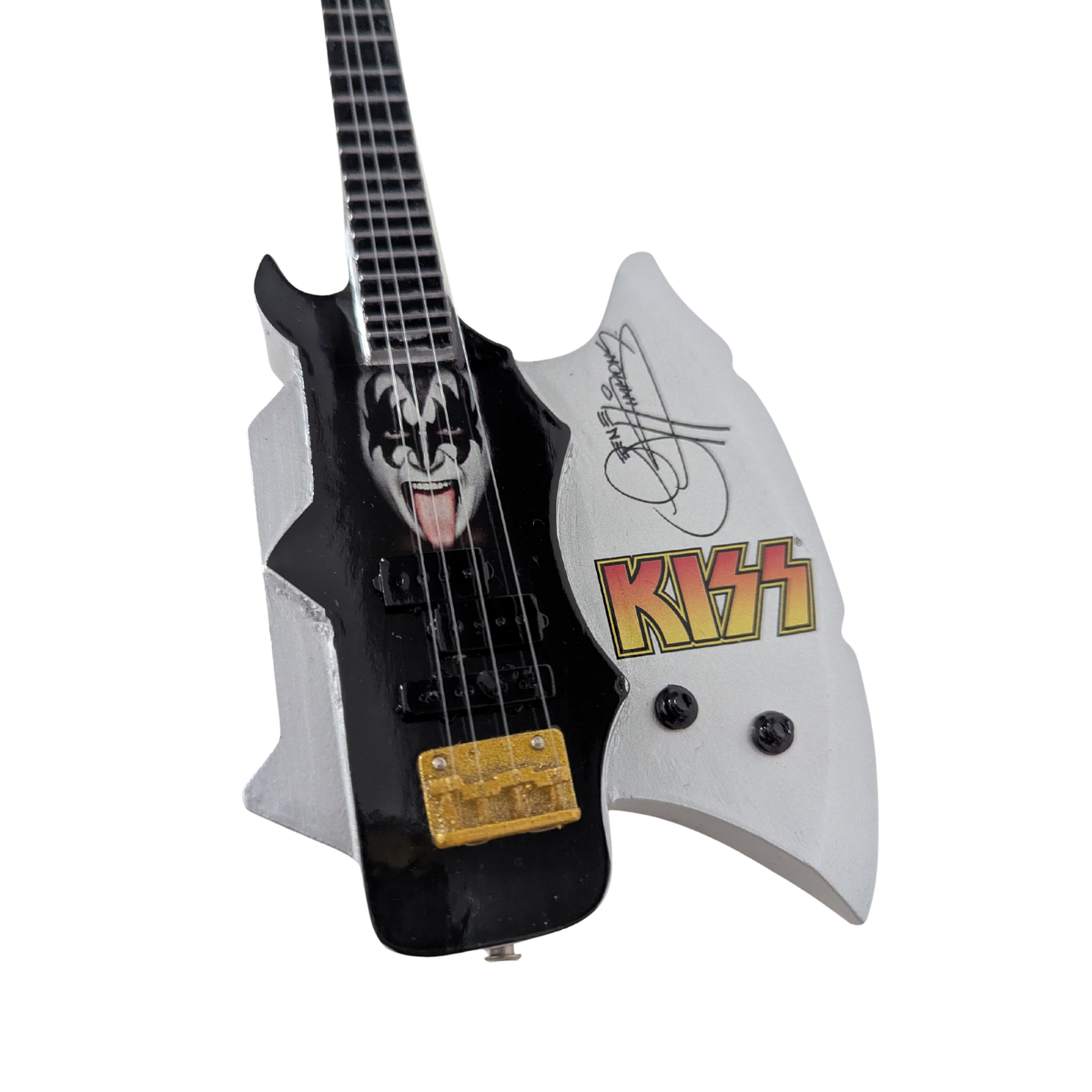 Kiss Axe - Miniature Guitar with Stand & Case