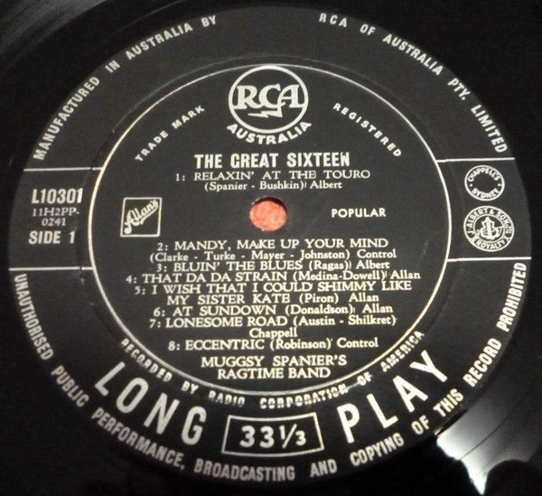 Muggsy Spanier's Ragtime Band - Muggsy Spanier The Great 16 Vinyl LP (Used)