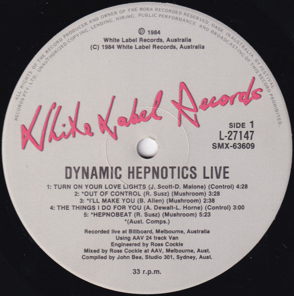 Dynamic Hepnotics - Live Vinyl LP (Used)