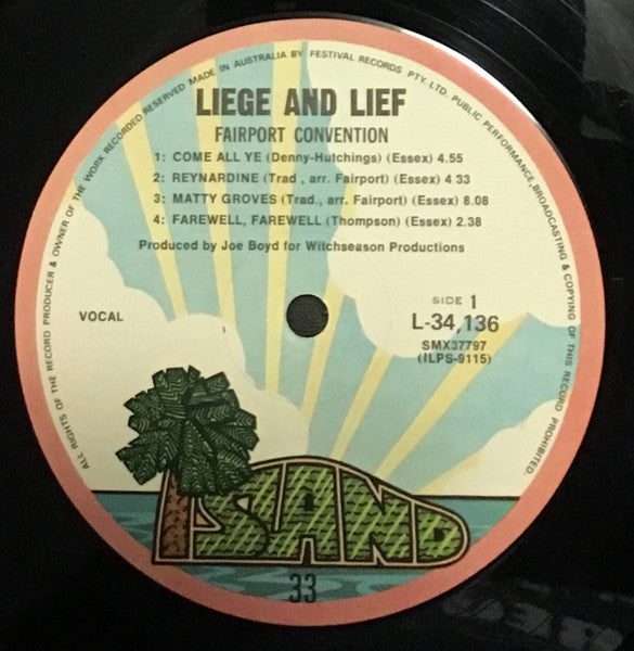 Fairport Convention - Liege & Lief Vinyl LP (Used)