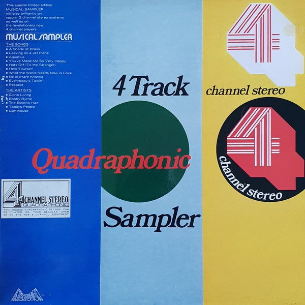Various Artists - 4 Channel Musical Sampler Limited Edition Vinyl LP (Used)