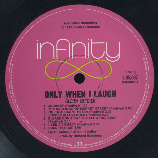 Glenn Cardier - Only When I Laugh Vinyl LP (Used)