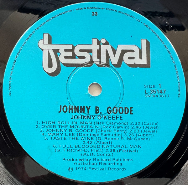 Johnny O'Keefe - Johnny B. Goode Vinyl LP (Used)