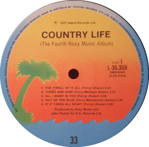 Roxy Music - Country Life Vinyl LP (Used)