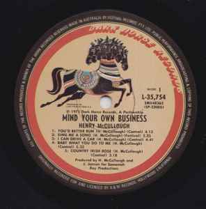 Henry McCullough - Mind Your Own Business! Vinyl LP (Used)