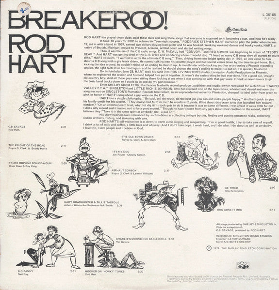 Rod Hart - Breakeroo! Vinyl LP (Used)